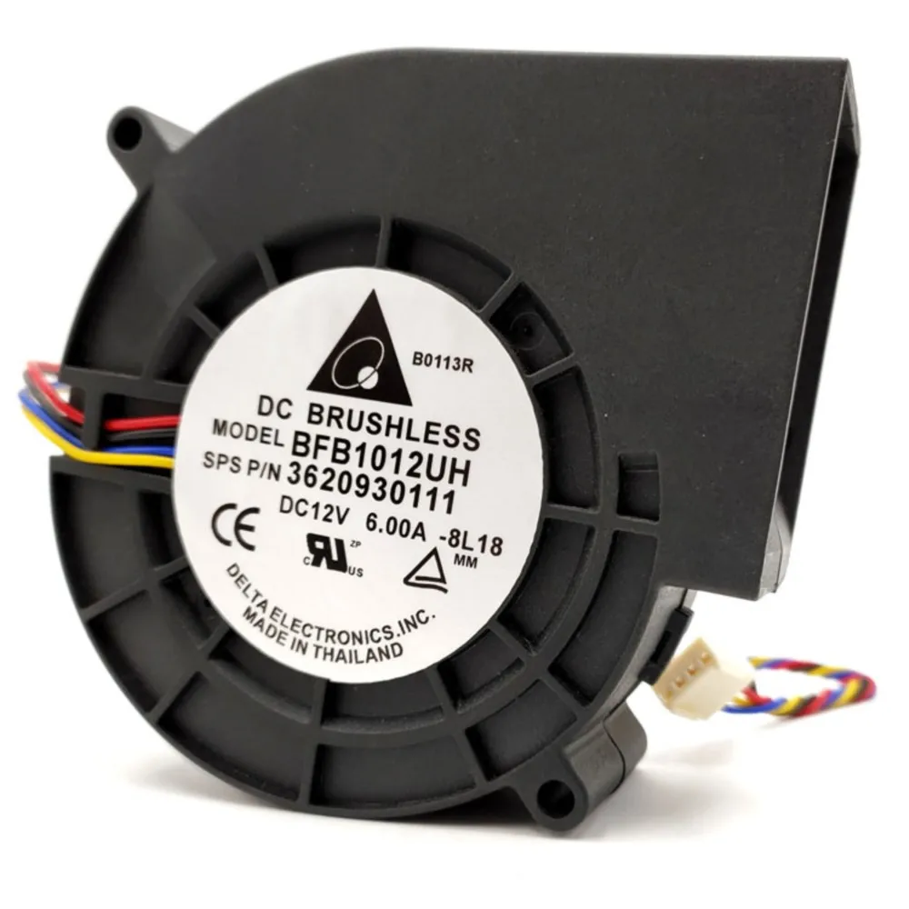 Para ventilador Turbo Delta BFB1012UH 12V 6A, 97mm, rodamiento de bolas doble, alto flujo de aire para escape y refrigeración de parrilla de barbacoa - imagen 4