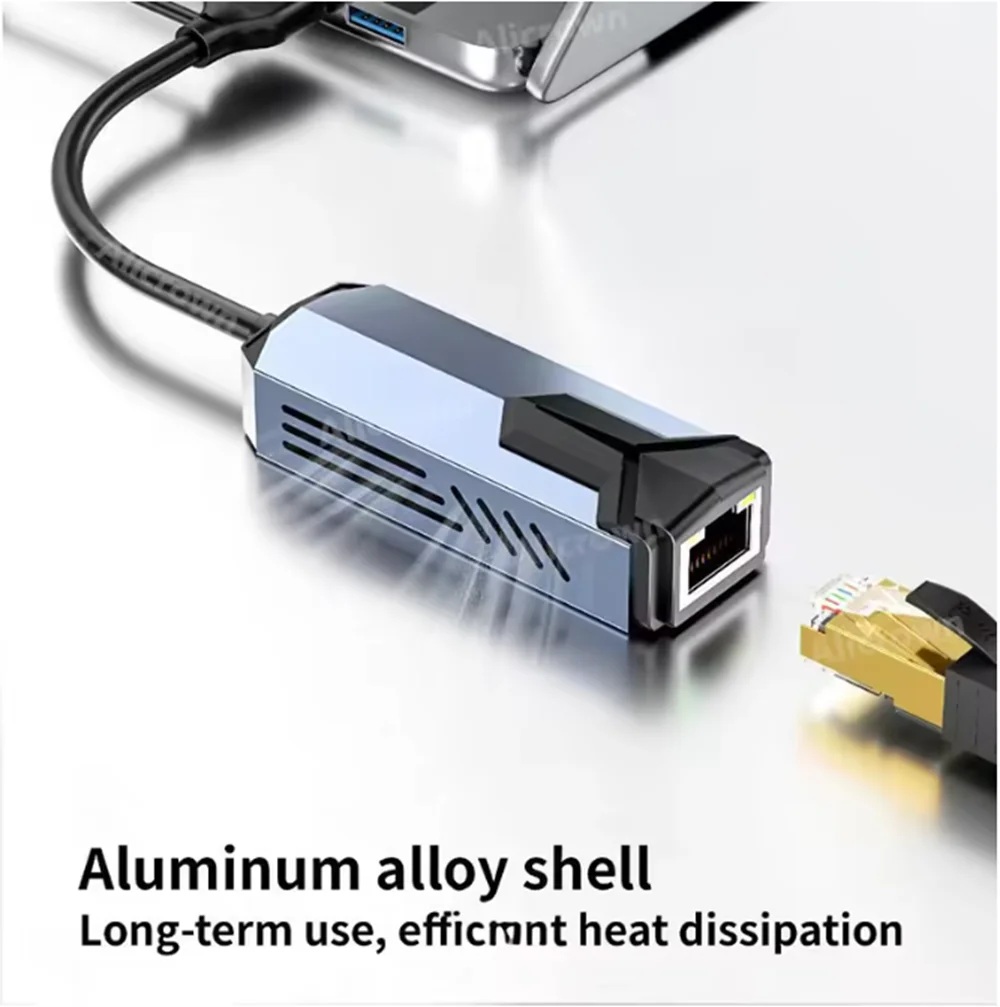 Tarjeta de red USB de 5000Mbps, adaptador con cable de alta velocidad de 5Gbps, concentrador convertidor Ethernet USB3.0 tipo C a RJ45 para MacBook Notebook y PC - imagen 5