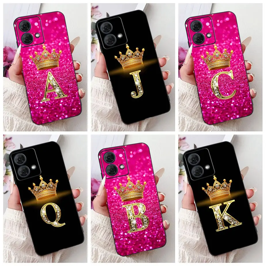 Para Motorola Moto G84 funda XT2347-1 nuevas letras de lujo funda de teléfono de silicona suave para Moto G54 G 84 MotoG54 MotoG84 5G Shell