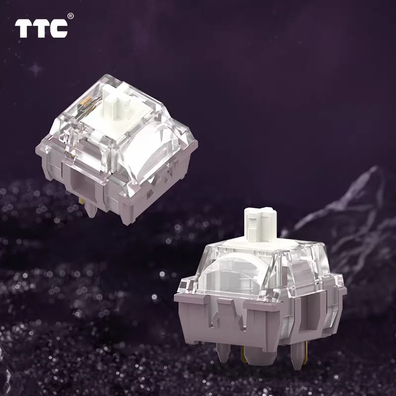 Interruptor TTC Quick Gold V3 HIFI Stone Mahjong sonido más puro más suave 5 pines lineal POM RGB para interruptores de teclado mecánico personalizados - imagen 3