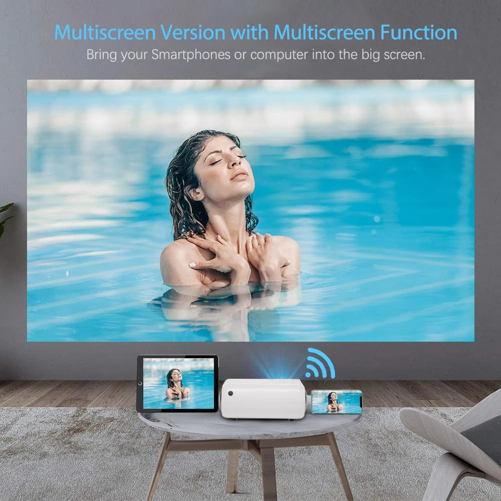 Thundeal-miniproyector LED TD50 para niños, dispositivo de proyección 3D portátil con Wifi, regalo de dibujos animados, para teléfonos y películas en casa, HD 1080P - imagen 4