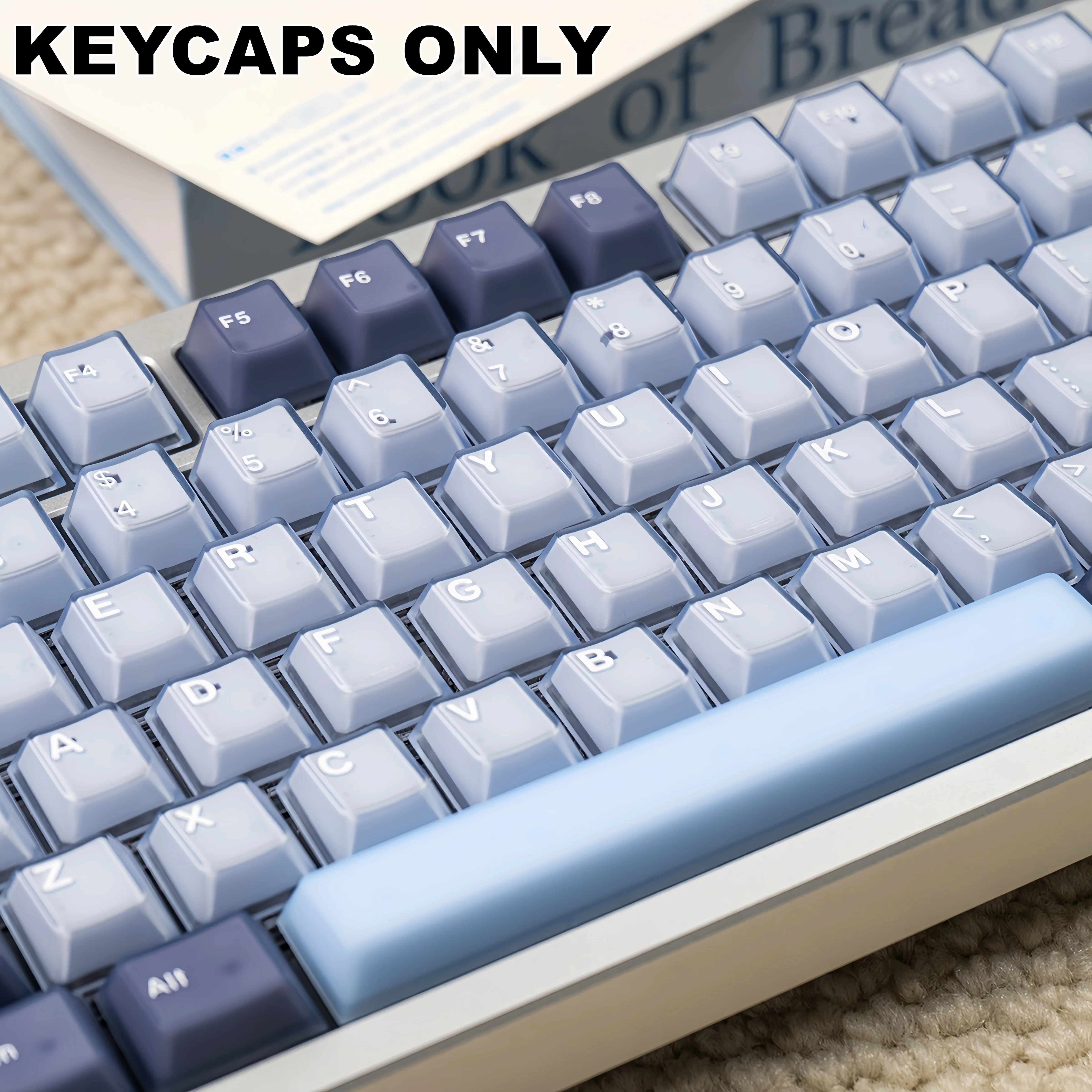 Teclas de coco azul de 134 teclas: cristal PBT+PC, perfil OEM, brillantes para teclados mecánicos MX, juegos y construcciones personalizados - imagen 3
