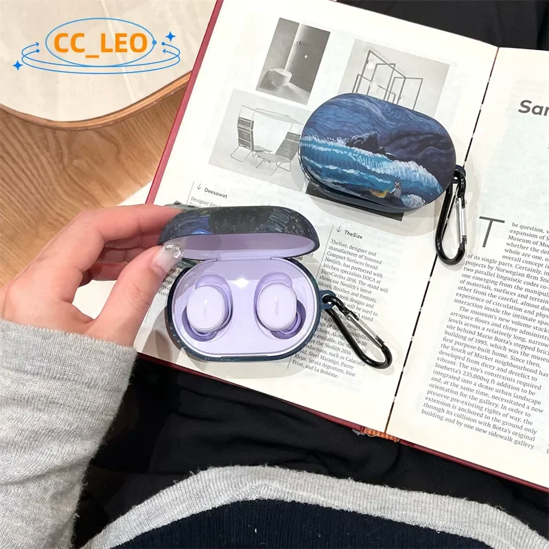 Para auriculares Bose QuietComfort 2024, funda blanda de silicona con dibujos de danza del león, bonita funda protectora para auriculares Bose QC Peach 2024 - imagen 3