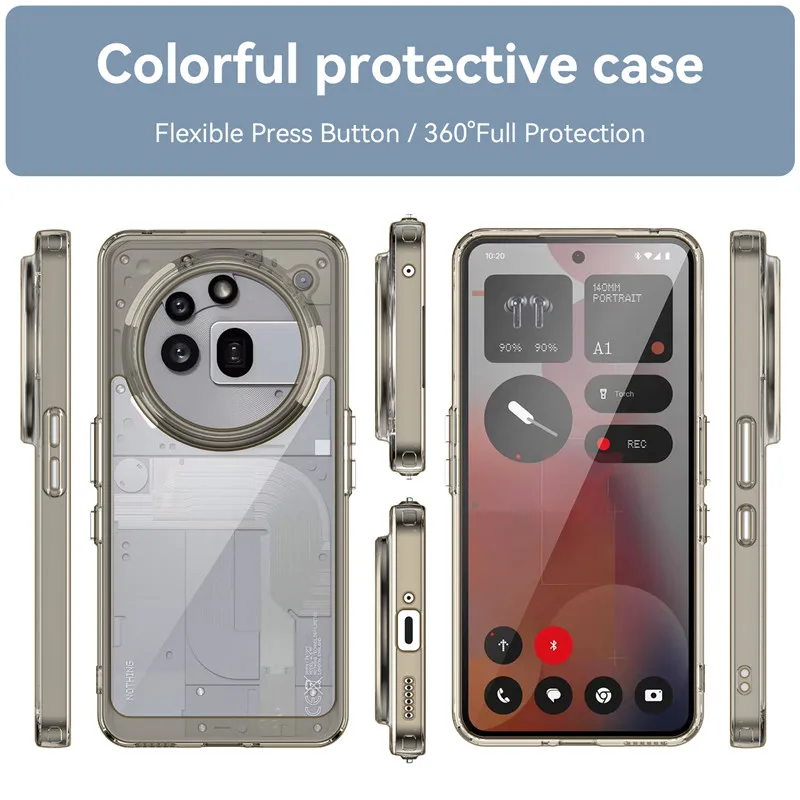 Para nada teléfono 3a Pro funda nada teléfono 3a Pro cubierta TPU borde acrílico plano posterior funda protectora para teléfono nada teléfono 3a Pro - imagen 2