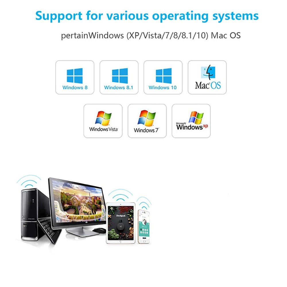 Adaptador USB WiFi de 150Mbps, Dongle Wi-Fi de 2,4G, antena de ganancia de 5dBi, receptor de tarjeta inalámbrico de alta velocidad USB2.0 802.11b/g/n para PC/portátil - imagen 3