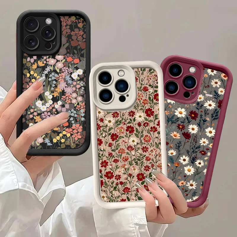 Funda colorida de plantas y flores para Xiaomi 15T 17 Pro Max 14T POCO F7 M7 M6 Pro X6 X7 Pro Redmi 15 15C 4G 5G, funda protectora Couqe - imagen 5