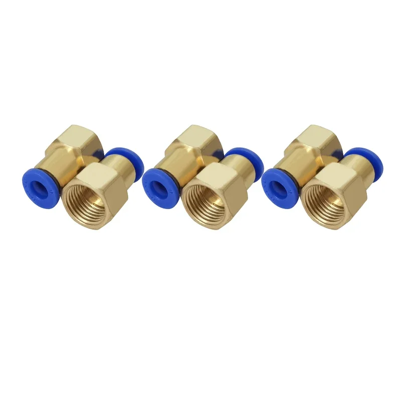 Alta calidad 100 Uds BSPT PCF6-02, conectores neumáticos de 6mm a 1/4 'accesorios rectos hembra de un solo toque - imagen 4