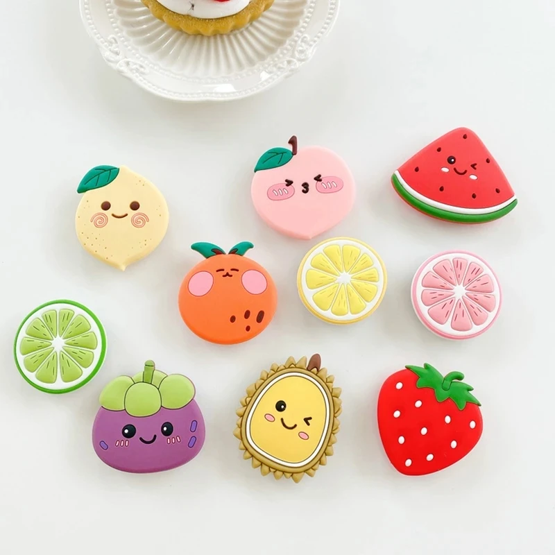 Soporte para teléfono móvil, agarre plegable de fruta y fresa para IPhone, soporte Tok, soporte para dedo de bolsillo, soporte Griptok