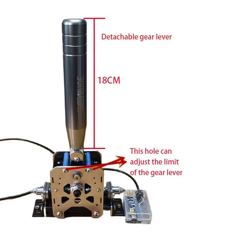 Simulador de juego de carreras, palanca de cambios secuencial para PC, palanca de cambios para Base y volantes, versión colorida/metal - imagen 5