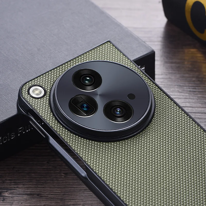 Caja de plástico duro de protección de lente a prueba de golpes con textura de nailon para OPPO FIND N3 ONEPLUS Open - imagen 3