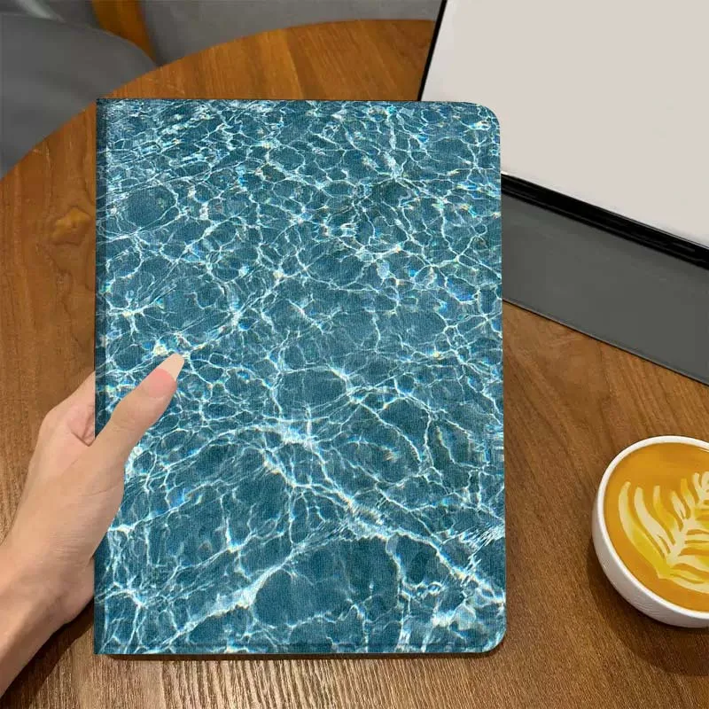 Ondulaciones de olas oceánicas azules para Samsung Galaxy Tab A A7 A8 A9 A11 S6 S11 10,1 10,4 10,5 pulgadas Lite Plus funda para tableta