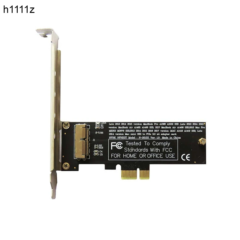Adaptador elevador de tarjeta PCIe x1 para MACBOOK AIR 2013 2014 2015 2017 A1466 A1465 ME864 ME865 ME866 MD711 MD712 MD760 MD761 SSD