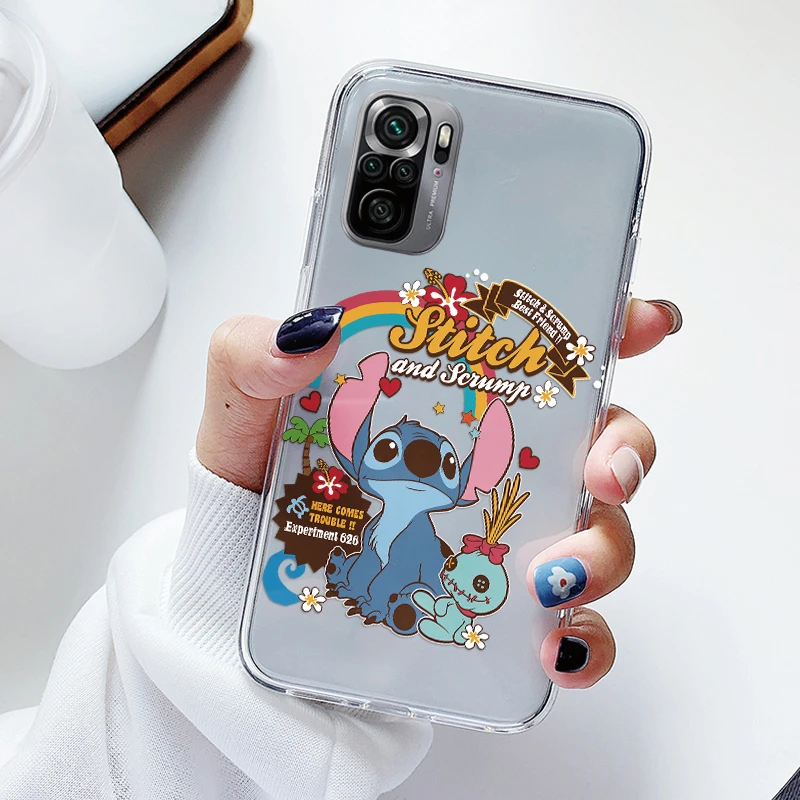 Para POCO M5S funda trasera de lujo transparente funda de teléfono Lilo & Stitch Lover Fundas de dibujos animados para POCOM5S M5 S bolsas de carcasa a prueba de golpes - imagen 4