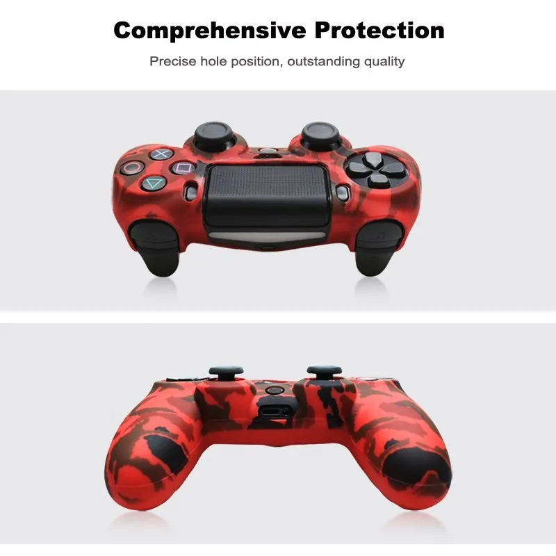 Funda protectora de silicona para Sony PS4 Pro, piel protectora delgada para mando de PS4, accesorios para empuñaduras de pulgar - imagen 3