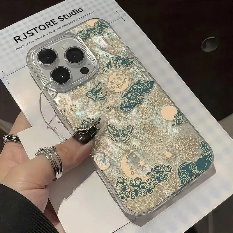Funda de teléfono con estampado de sol antiguo y misterioso para Xiaomi Redmi 14C 13C 13 12 Redmi Note 14 Pro Plus 5G 13 12S 11 - imagen 3