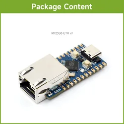 Mini placa de desarrollo Waveshare RP2350-ETH, módulo de puerto Ethernet RP2350, placa de desarrollo de microcontrolador Raspberry Pi