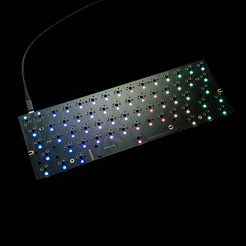 HHKB Teclado mecánico PCB intercambio en caliente RGB Base de luz personalización con cable negro inmersión oro placa base accesorios DIY