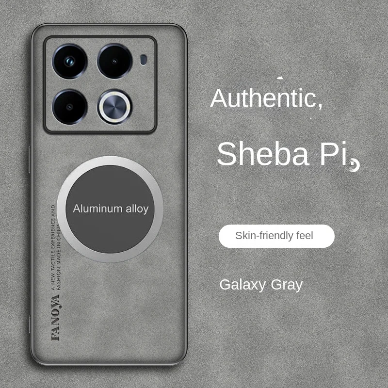 Funda trasera protectora magnética de piel sintética suave para Infinix Note 40 Pro Plus, carcasa completa para teléfono