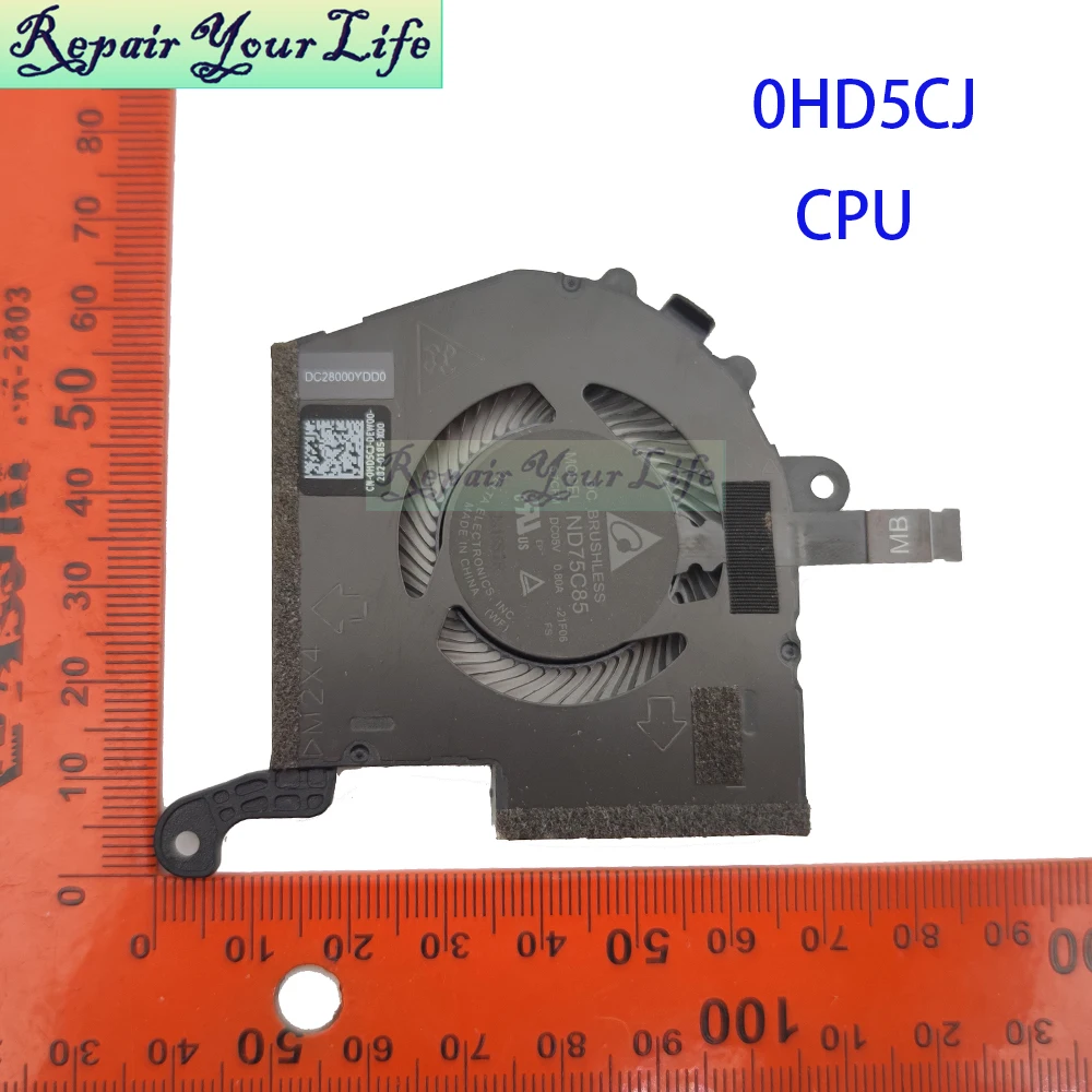 Ventilador GPU de CPU para ordenador portátil DELL para Alienware X14 R1 0HD5CJ 0XVCHN DC5V ventiladores de radiador de refrigeración para portátil ND75C85-21F06 ND75C86-21F07 - imagen 5