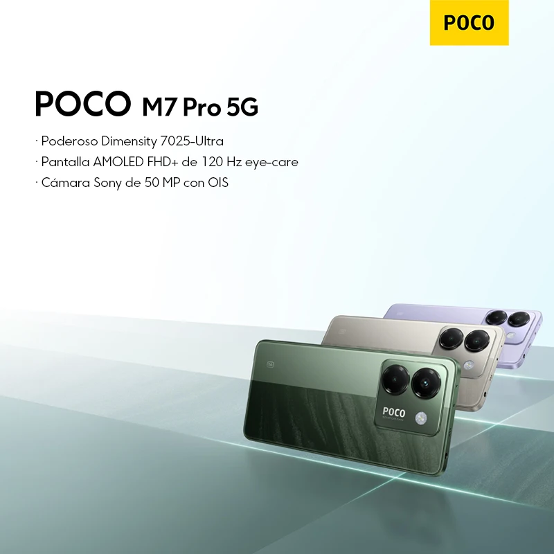 Oficial | Xiaomi | POCO | POCO M7 Pro 5G, Poderoso Dimensity 7025-Ultra, Pantalla AMOLED FHD+ de 120 Hz eye-care, Cámara Sony de 50 MP con OIS