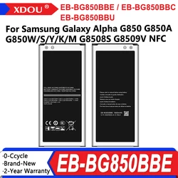 Nueva batería EB-BG850BBE EB-BG850BBC de 1860mAh para Samsung Galaxy Alpha G850 G850A G850W/S/Y/K/M G8508S G8509V sin NFC