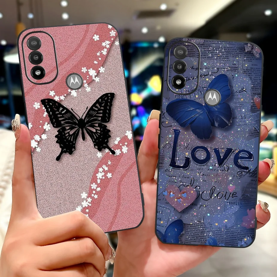 Para Motorola Moto E20 funda Moto E30 E40 funda de lujo con patrón funda de silicona suave para Moto E40 E 20 30 MotoE20 MotoE30 Fundas bolsas