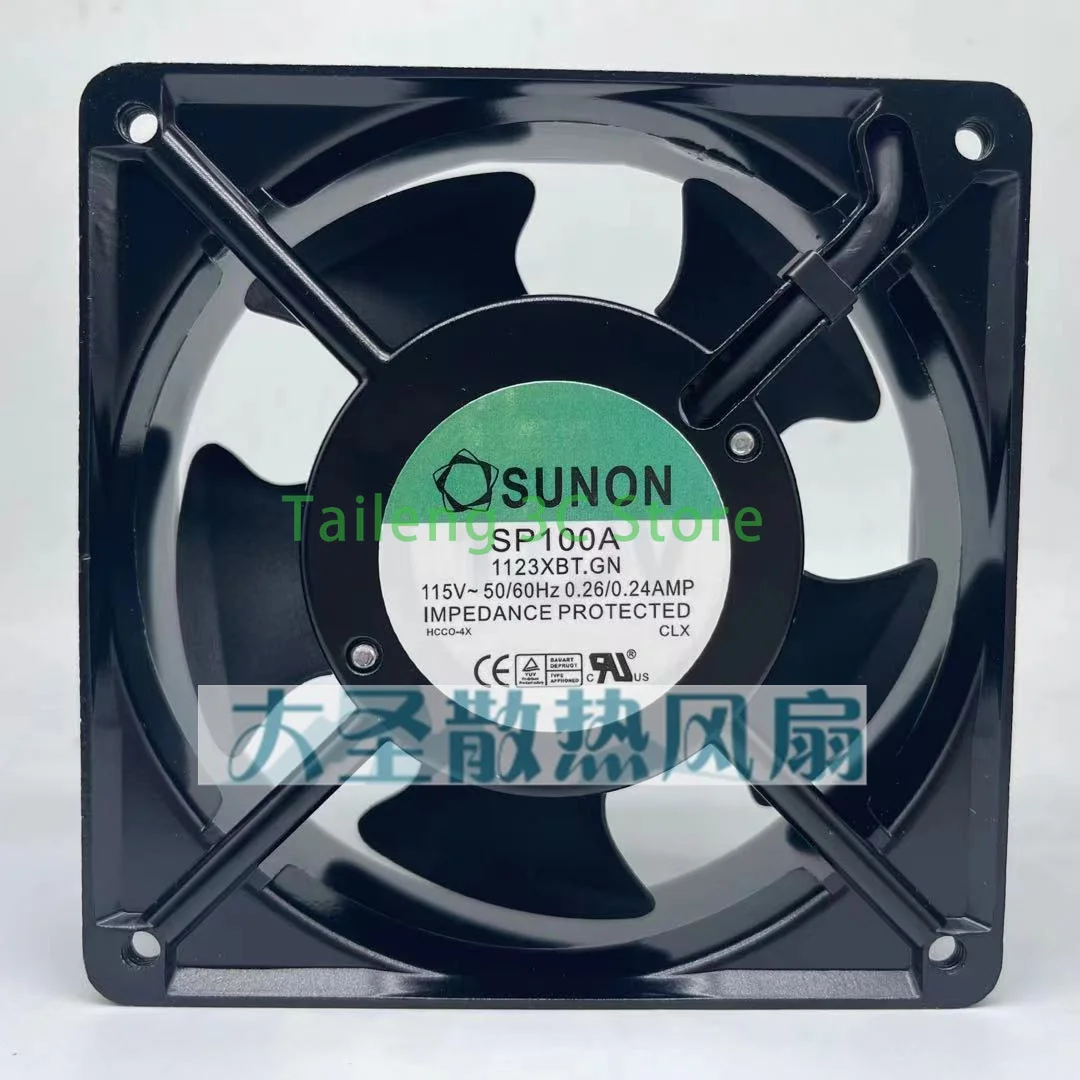 Para ventilador Sunon SP100A 1123XBT.GN 12CM 12038 120*120*38MM 1238 115V enchufe ventilador de refrigeración industrial