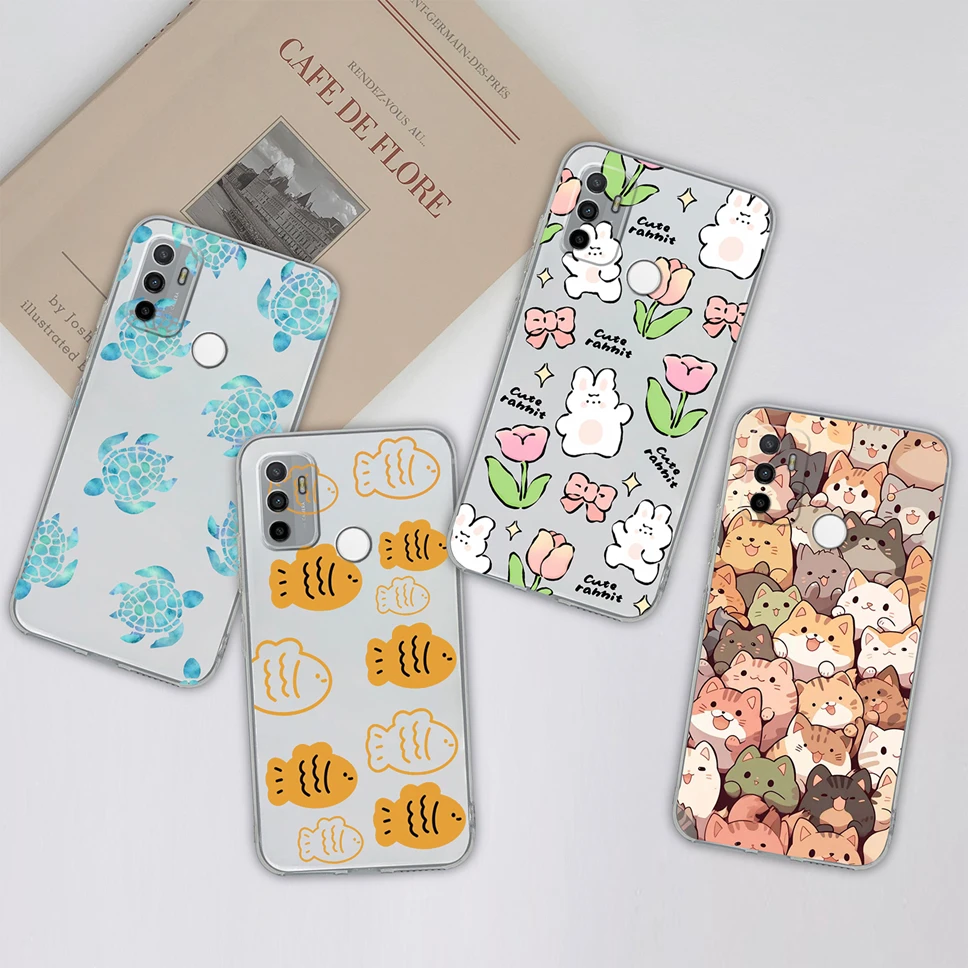 Funda para Oppo A53 A53S 4G 5G, bonitos patrones de mariposas, Funda suave y delgada de silicona TPU para teléfono Oppo A 53, Capa de parachoques ligera - imagen 2