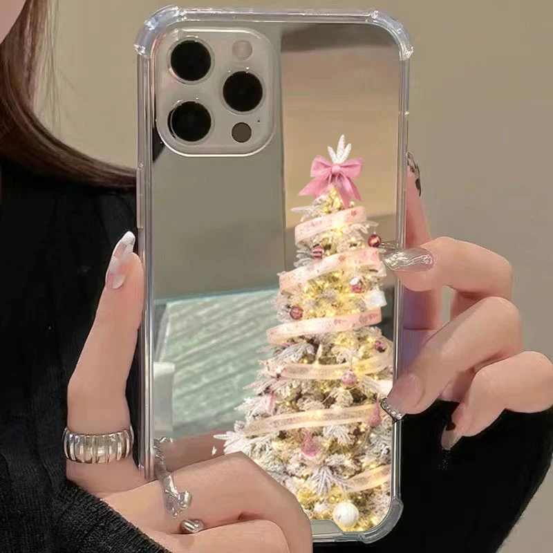 Funda de teléfono acrílica con diseño de árbol de Navidad para iPhone 17 Pro Max 16 15 14 13 12 11 17 Air XS X XR 7 8 Plus - imagen 4