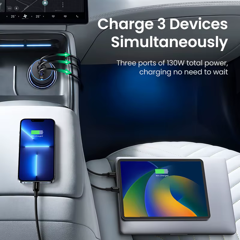 Ugreen Cargador Coche USB-C PD 130W para iPhone Tablets - imagen 2