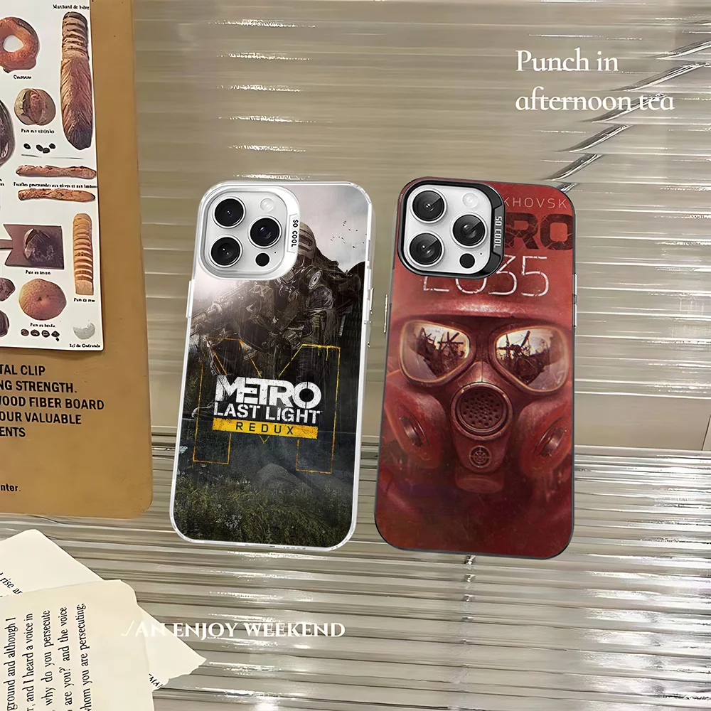 Funda de teléfono Metro para iPhone 16 15 14 13 12 11 Pro Max X XR XSMAX 8 7 Plus, funda trasera mate a prueba de golpes - imagen 2