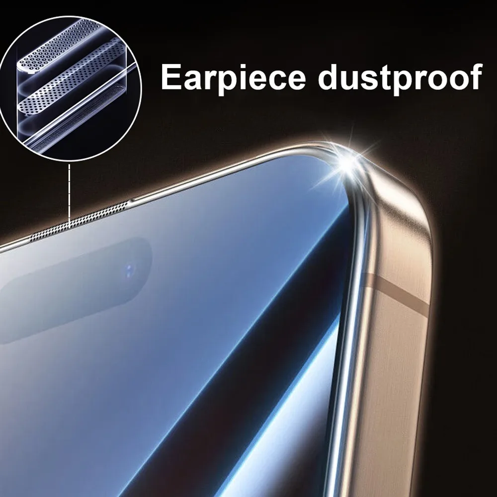 1/2/3 Uds. Protectores de pantalla de vidrio templado 9H con caja de instalación sin polvo para IPhone 17 Pro Max/17 Air/17 Pro/17 películas protectoras - imagen 5