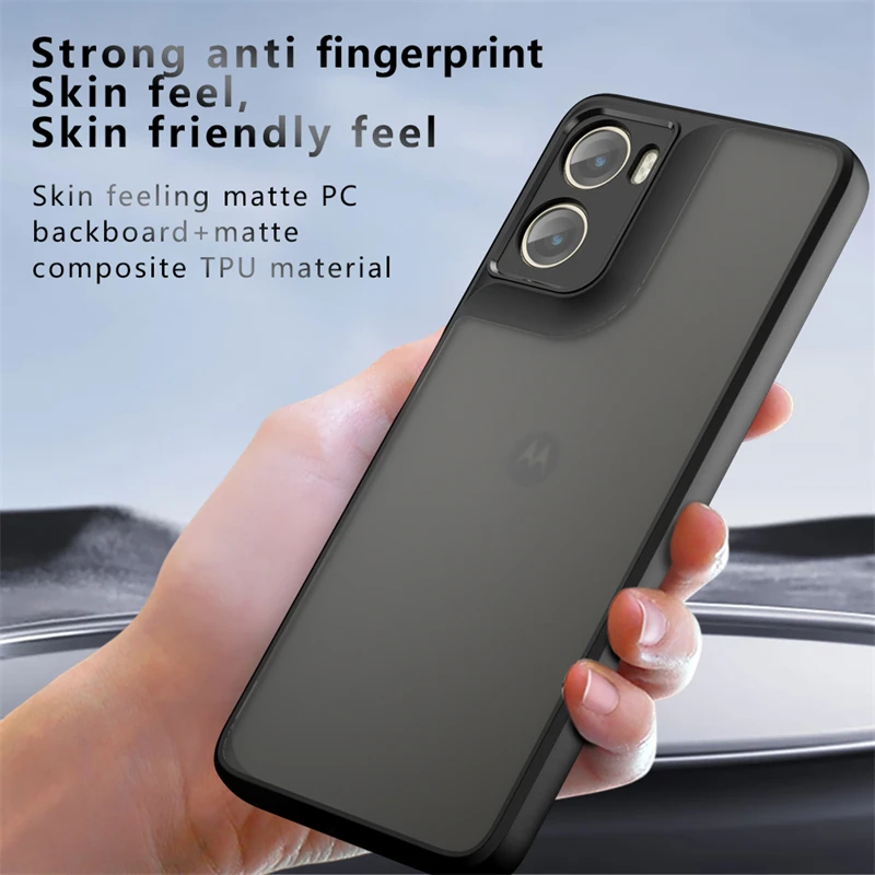 Funda de sensación esmerilada para Motorola Moto G06, funda protectora de silicona mate de TPU para PC, funda protectora para teléfono Motorola G06, funda para Moto G06 - imagen 4