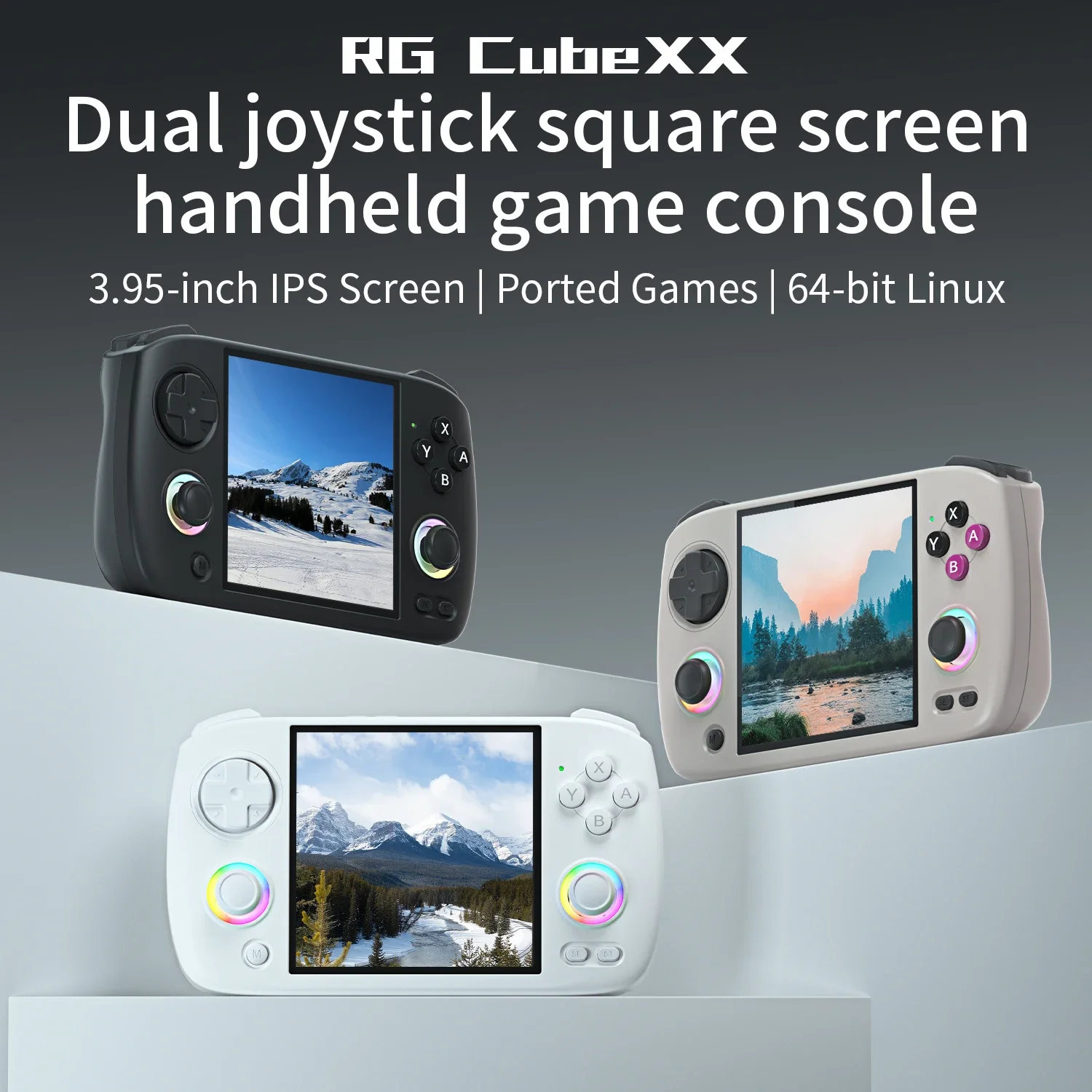 ANBERNIC-consola de juegos portátil RG CUBEXX, pantalla IPS de 3,95 pulgadas, sistema Linux, salida de vídeo, lector de libros electrónicos WiliWili, consola multifunción - imagen 3