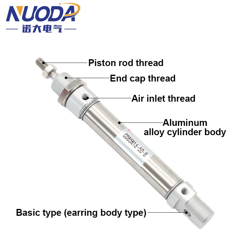 SMC tipo ISO estándares CD85N serie CD85N/C85N8 10 12 16 20 25 cilindro de aire estándar doble efecto Mini cilindro de varilla única - imagen 3