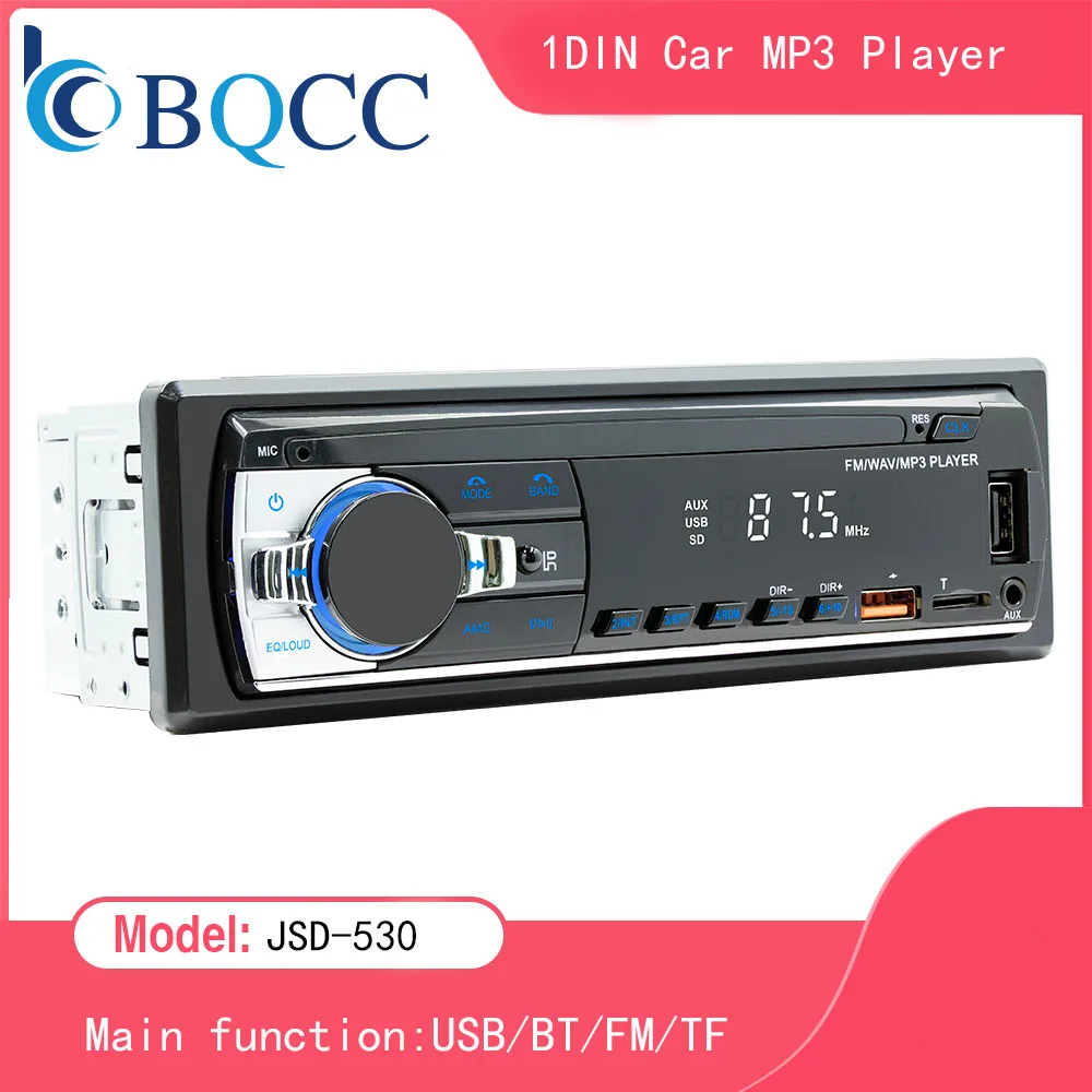 Reproductor estéreo de Radio para coche reproductor MP3 Digital Bluetooth JSD-530 520 60Wx4 FM Audio estéreo música USB/SD con entrada auxiliar en el tablero