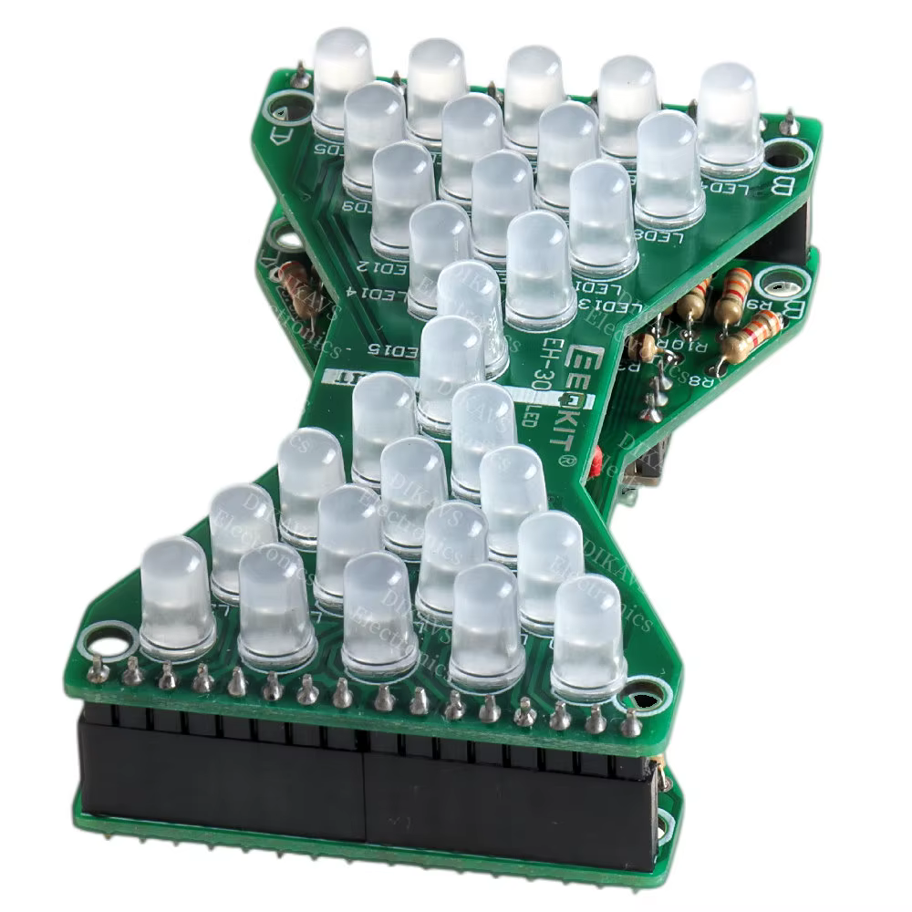 Aprende a soldar Kit divertido LED Reloj de arena Proyectos electrónicos de bricolaje Kits de soldadura PCB - imagen 3