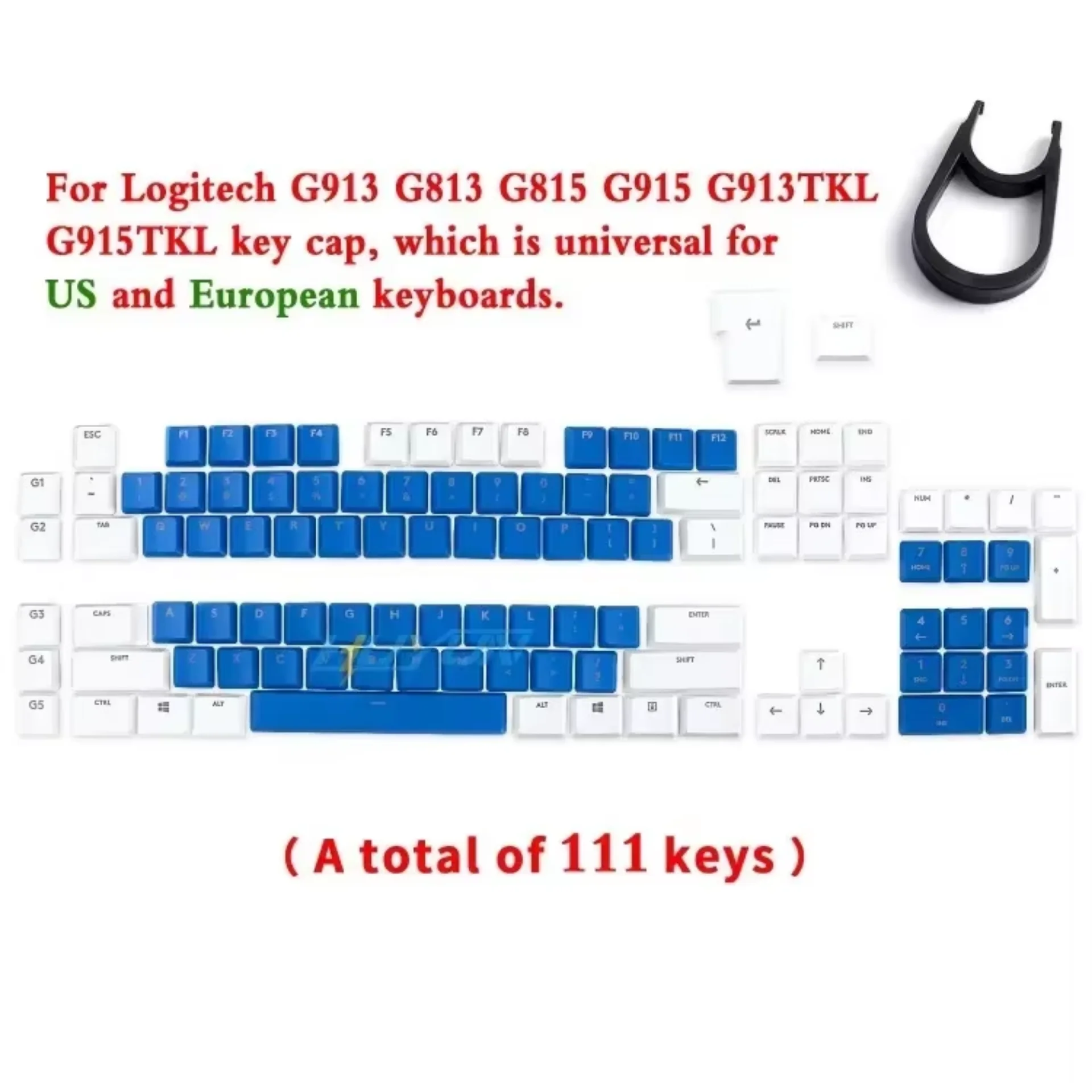 Blue white 111 key