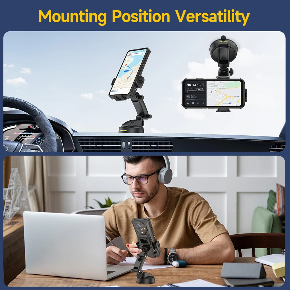 Ulefone Armor Mount Soporte para teléfono versátil de próxima generación 360 °   Rotación de pantalla Longitud del brazo retráctil para teléfonos Ulefone - imagen 2