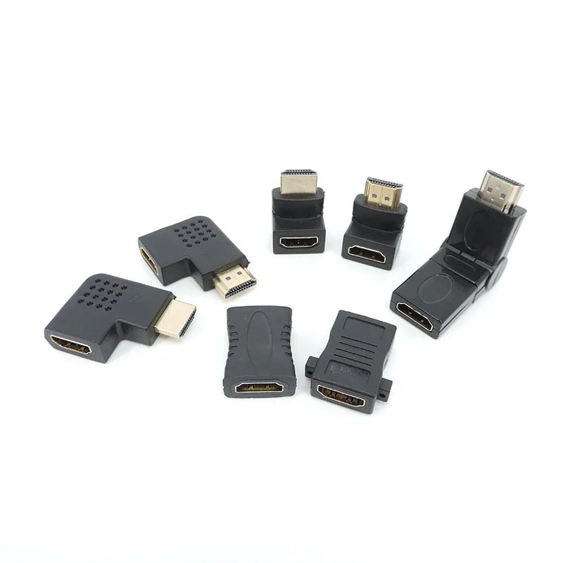 Adaptador convertidor macho a hembra, ángulo recto de 90 270 grados, conector 4K HD, proyector, portátil, Compatible con HDMI, extensión q1 - imagen 3