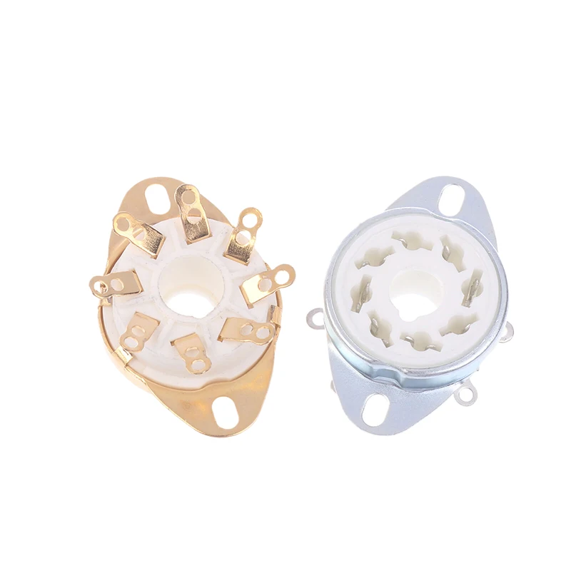 Enchufe de tubo Octal K8A de 8 pines, Base de válvula de cerámica, Conector de lámpara de alimentación de electrones para KT88, EL34, 5881, 6SN7, 6V6, amplificador de Audio DIY, 1 ud. - imagen 4