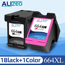 Reemplazo de cartucho de tinta ALIZEO 664XL para impresora HP 664 HP664 Compatible Deskjet 1115 2135 2675 3635 3775 4536 4538 5075 5275