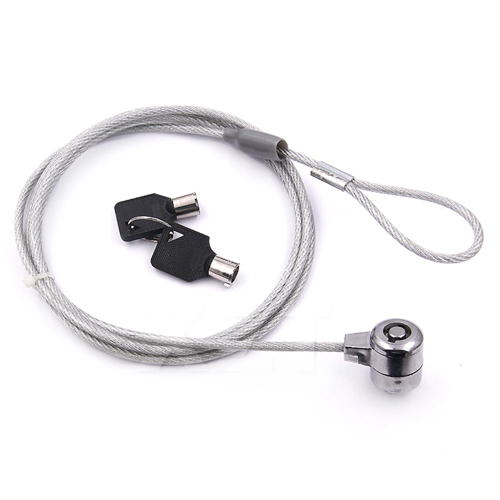 Cerradura con llave para ordenador portátil, cerradura de alambre de acero antideslizante de 1,2 m de largo y grueso, segura y antirrobo - imagen 3