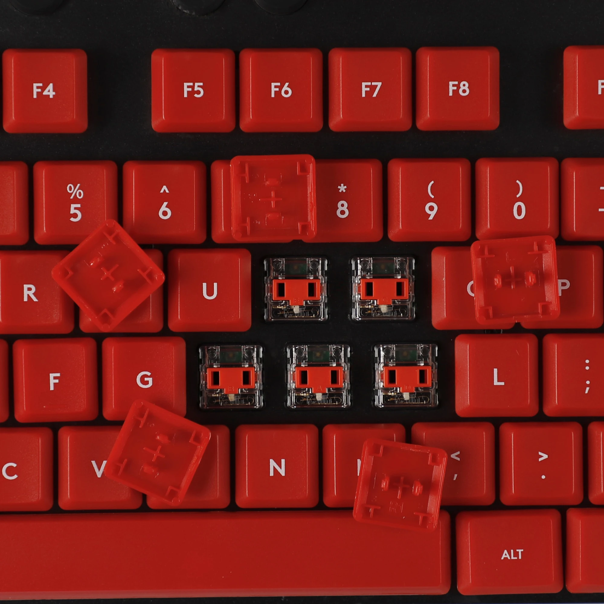 Teclas de Material PBT sólido cian azul rojo negro compatibles con teclado Logitech G813 G815 G913 G915 G913 tkl G915 - imagen 5