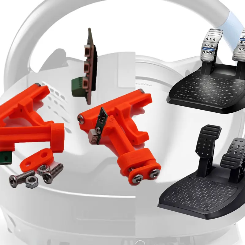 Sensor Hall de modificación de Pedal de juego de coche de carreras simulado para Thrustmaster T150/T300RS accesorios de modificación de Pedal doble - imagen 3