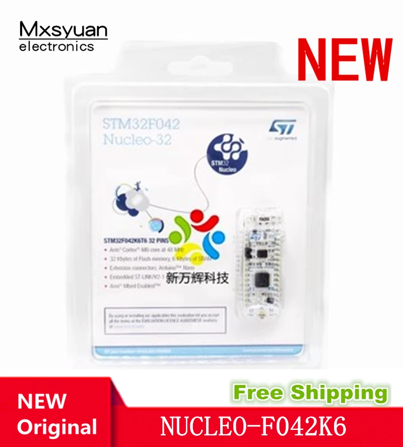 1 Uds ~ 5 uds/lote 100% nuevo NUCLEO-F042K6 Original STM32F042K6T6 MCU compatible con módulo de placa de desarrollo Arduino