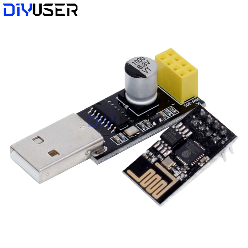 Adaptador programador ESP-01 USB a ESP8266 Serial con descargador de Flash automático CH340G para desarrollo de módulo WIFI inalámbrico ESP-01S - imagen 2