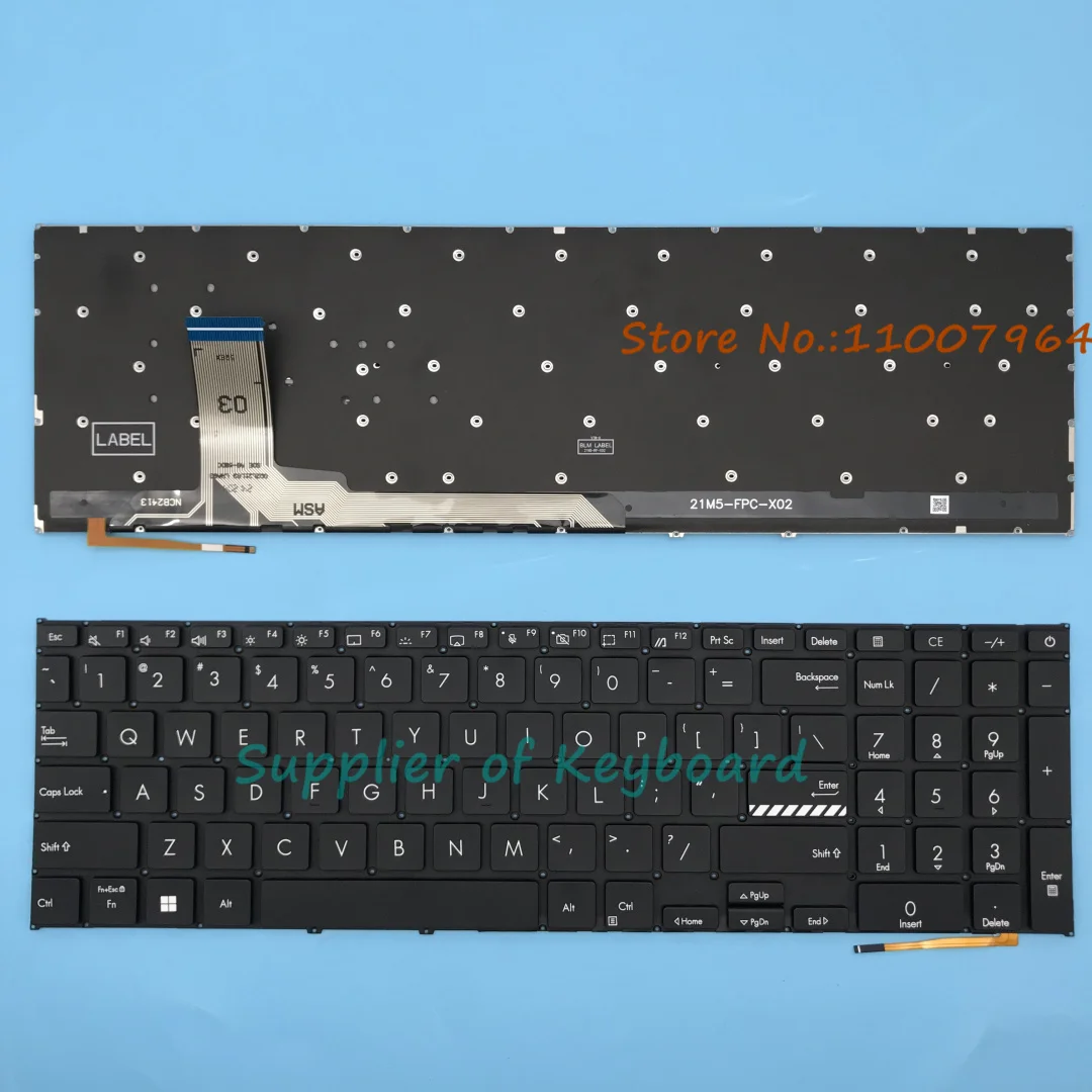 Nuevo teclado inglés/ruso para For Asus X1702 X1702Z X1702ZA X1703 X1703Z X1703ZA retroiluminado para ordenador portátil - imagen 2