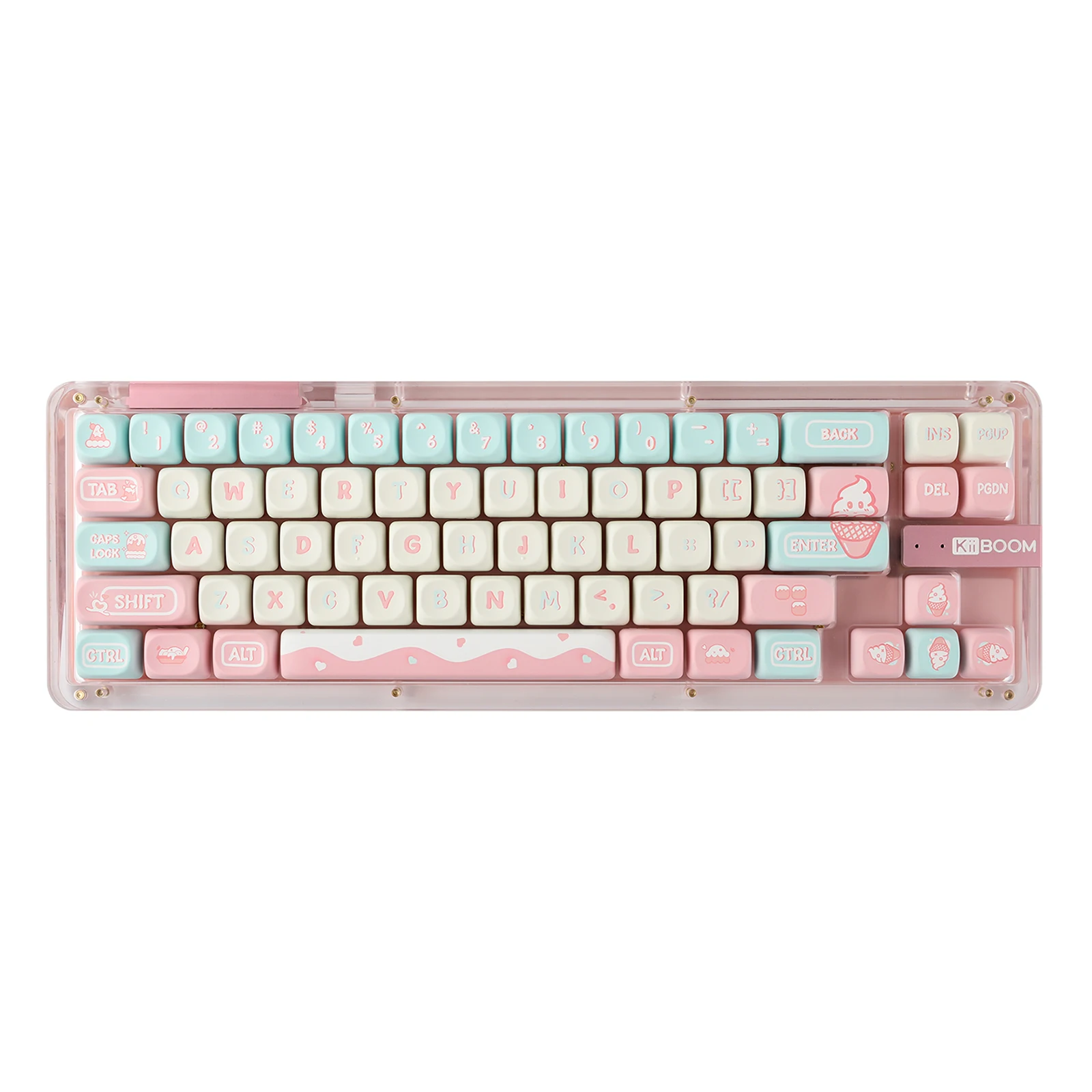 KiiBOOM-Juego de teclas PBT para teclado mecánico, teclas de perfil MOA, Ice Cream Dream, 132 teclas - imagen 3