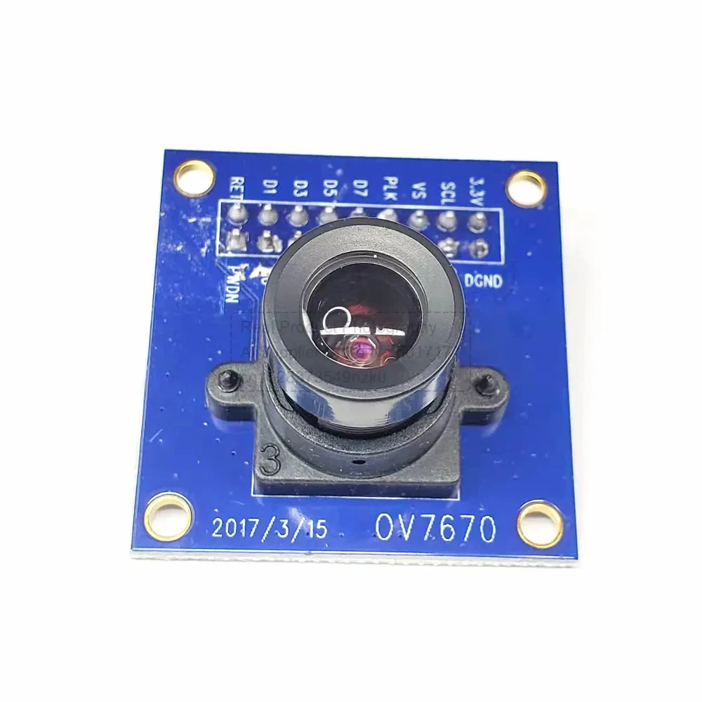 Módulo de cámara OV7670 para placa de desarrollo de microordenador STM32, lente ajustable sin distorsión de 18 Pines, 25 grados, 640x480, 0.3MP - imagen 2